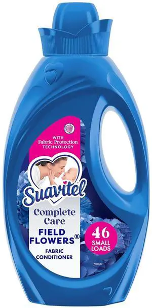 Suavitel Complete Liquid Fabric Softener, Fabric Conditioner, Field Flowers Scent, 46 fl oz Bottle Suavitel Complete Liquid Fabric Softener, Fabric Conditioner, Field Flowers Scent, 46 fl oz Bottle