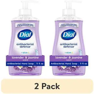 (2 pack) Dial Antibacterial Defense Lavender & Jasmine Liquid Hand Soap, 11 fl oz (2 pack) Dial Antibacterial Defense Lavender & Jasmine Liquid Hand Soap, 11 fl oz