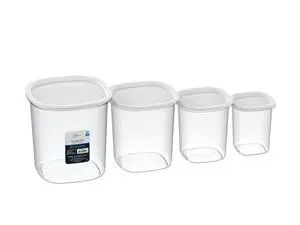 Mainstays 8-Piece Plastic Pantry Food Storage Container Set, Kitchen Pantry Organizer Canisters for Dry Food Storage and Pantry Organization Mainstays 8-Piece Plastic Pantry Food Storage Container Set, Kitchen Pantry Organizer Canisters for Dry Food Storage and Pantry Organization