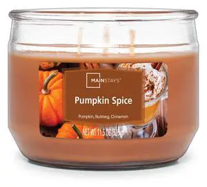 Mainstays Pumpkin Spice Scented 3-Wick Candle, 11.5 oz Mainstays Pumpkin Spice Scented 3-Wick Candle, 11.5 oz