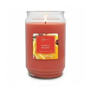 Mainstays Cranberry Mandarin Scented Single-Wick Glass Jar Candle, 20 oz Mainstays Cranberry Mandarin Scented Single-Wick Glass Jar Candle, 20 oz
