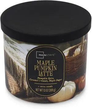 Mainstays 3-Wick Maple Pumpkin Latte Scented Candle, 13 Ounce Mainstays 3-Wick Maple Pumpkin Latte Scented Candle, 13 Ounce