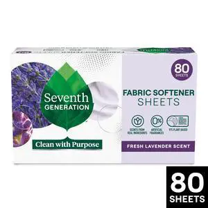 Seventh Generation Fabric Softener Dryer Sheets, Fresh Lavender, 80 Count Seventh Generation Fabric Softener Dryer Sheets, Fresh Lavender, 80 Count
