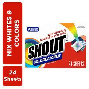 Shout Color Catcher, Laundry Dye-Trapping Sheets, 24 Sheets Shout Color Catcher, Laundry Dye-Trapping Sheets, 24 Sheets