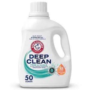 ARM & HAMMER Deep Clean Free & Clear Liquid Laundry Detergent, 75 Fl oz, 50 Loads ARM & HAMMER Deep Clean Free & Clear Liquid Laundry Detergent, 75 Fl oz, 50 Loads