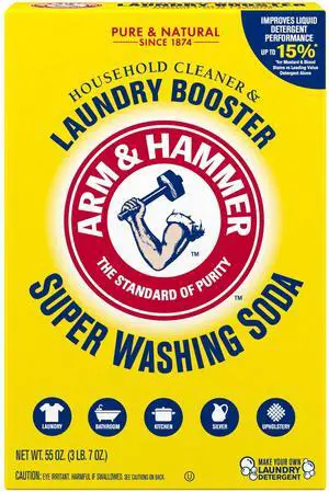 ARM & HAMMER Super Washing Soda Powder Laundry Detergent Booster & Household Cleaner, 55 oz ARM & HAMMER Super Washing Soda Powder Laundry Detergent Booster & Household Cleaner, 55 oz