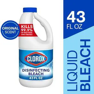 Clorox Disinfecting Liquid Bleach Cleaner, Regular Scent, 43 fl oz Clorox Disinfecting Liquid Bleach Cleaner, Regular Scent, 43 fl oz