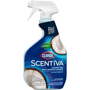 Clorox Scentiva Disinfecting Multi-Surface Cleaner Spray, Coconut & Waterlily, 32 fl oz Clorox Scentiva Disinfecting Multi-Surface Cleaner Spray, Coconut & Waterlily, 32 fl oz
