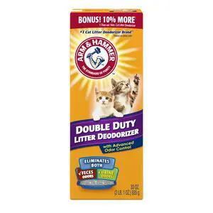 ARM & HAMMER Double Duty Cat Litter Deodorizer and Pet Odor Eliminator, 33 oz Box ARM & HAMMER Double Duty Cat Litter Deodorizer and Pet Odor Eliminator, 33 oz Box