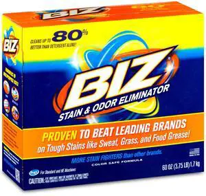 BIZ Stain and Odor Eliminator Powder for Tough Stains, 60 oz BIZ Stain and Odor Eliminator Powder for Tough Stains, 60 oz