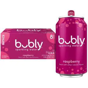 bubly Raspberry Sparkling Water, 12 fl oz, 8 Pack Cans bubly Raspberry Sparkling Water, 12 fl oz, 8 Pack Cans
