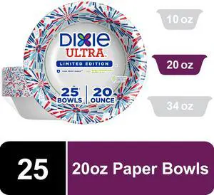 Dixie Ultra Summer Design Disposable Paper Bowls, 20 oz, Multi-Color, 25 Count Dixie Ultra Summer Design Disposable Paper Bowls, 20 oz, Multi-Color, 25 Count