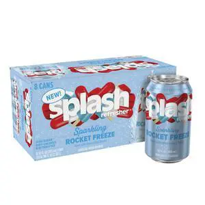 Splash Blast Sparkling Can, Rocket Freeze Flavor, 12 fl oz, 8-pack Splash Blast Sparkling Can, Rocket Freeze Flavor, 12 fl oz, 8-pack