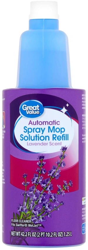 Great Value Auto Spray Mop Floor Cleaning Solution Refill, 42 fl oz Lavender Scent, 1 Count Great Value Auto Spray Mop Floor Cleaning Solution Refill, 42 fl oz Lavender Scent, 1 Count