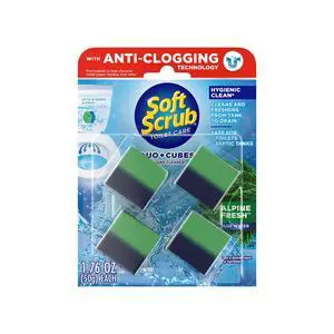 Soft Scrub In-Tank Toilet Cleaner Duo-Cubes, Alpine Fresh, 4Ct, Continuous Clean, Cleans&Freshens Soft Scrub In-Tank Toilet Cleaner Duo-Cubes, Alpine Fresh, 4Ct, Continuous Clean, Cleans&Freshens