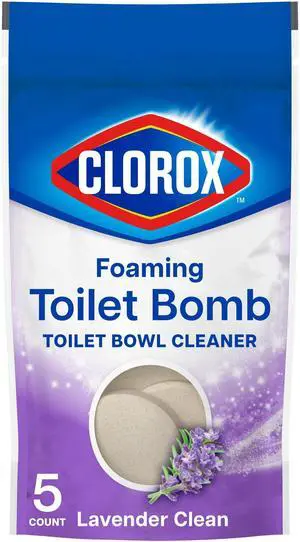 Clorox Foaming Toilet Bomb Toilet Bowl Cleaner, Bleach Free, Lavender Clean, 5 Count Clorox Foaming Toilet Bomb Toilet Bowl Cleaner, Bleach Free, Lavender Clean, 5 Count