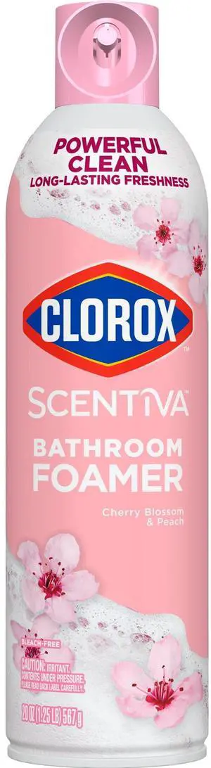 Clorox Scentiva Bathroom Foamer, Cherry Blossom and Peach, 20 Ounces Clorox Scentiva Bathroom Foamer, Cherry Blossom and Peach, 20 Ounces