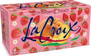 LaCroix Strawberry Peach, Sparkling Water, 8 Pack, 12 oz Cans LaCroix Strawberry Peach, Sparkling Water, 8 Pack, 12 oz Cans