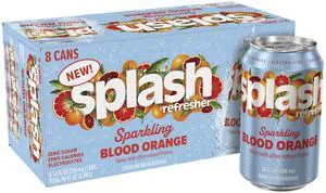 Splash Blast Sparkling Can, Blood Orange Flavor, 12 fl oz, 8-pack Splash Blast Sparkling Can, Blood Orange Flavor, 12 fl oz, 8-pack