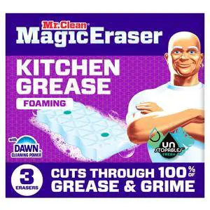 Mr. Clean Magic Eraser Sponge, Kitchen Grease, Unstopables Fresh, 3 Count Mr. Clean Magic Eraser Sponge, Kitchen Grease, Unstopables Fresh, 3 Count