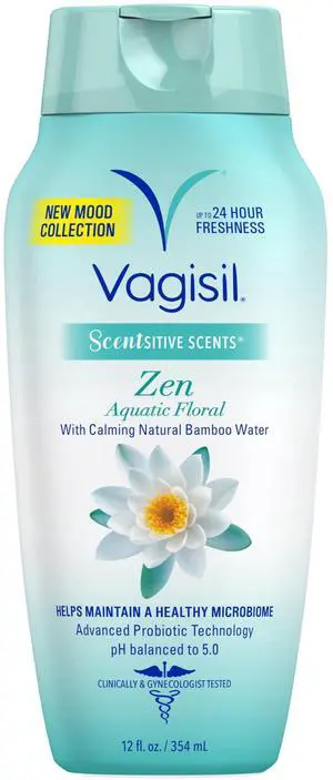 Vagisil Scentsitive Scents Feminine Wash, Zen Aquatic Floral, 12 fl oz Vagisil Scentsitive Scents Feminine Wash, Zen Aquatic Floral, 12 fl oz