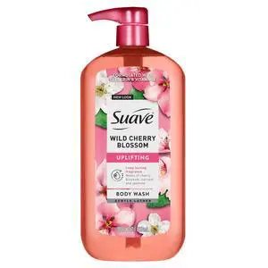 Suave Wild Cherry Blossom Moisturizing Body Wash with Glycerin & Vitamin E, 30 FL OZ Pump Suave Wild Cherry Blossom Moisturizing Body Wash with Glycerin & Vitamin E, 30 FL OZ Pump