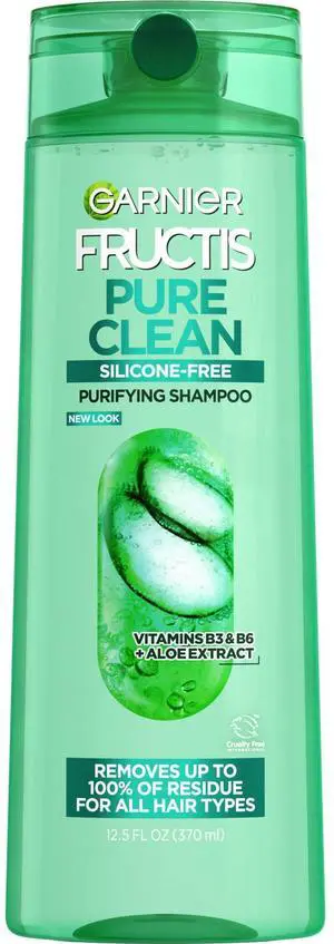 Garnier Fructis Pure Clean Purifying Shampoo with Vitamins B3 & B6, All Hair Types, 12.5 fl oz Garnier Fructis Pure Clean Purifying Shampoo with Vitamins B3 & B6, All Hair Types, 12.5 fl oz