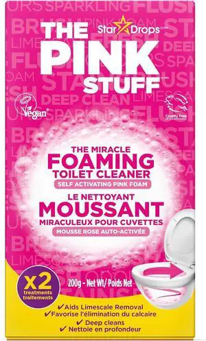 Stardrops The Pink Stuff Miracle Foaming Toilet Powder, 7 Oz Stardrops The Pink Stuff Miracle Foaming Toilet Powder, 7 Oz