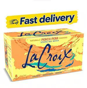 La Croix, Water Sparkling Peach Pear, 8 Pack, 12 Fl Oz La Croix, Water Sparkling Peach Pear, 8 Pack, 12 Fl Oz