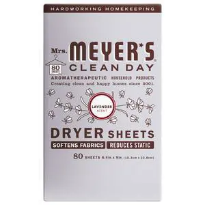MRS. MEYER'S CLEAN DAY Dryer Sheets, Lavender, 80 ct MRS. MEYER'S CLEAN DAY Dryer Sheets, Lavender, 80 ct