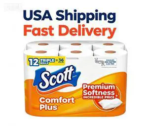 Scott Comfort Plus Toilet Paper, 12 Triple Rolls Scott Comfort Plus Toilet Paper, 12 Triple Rolls