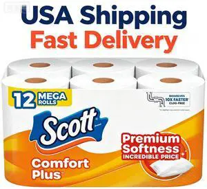 Scott ComfortPlus Toilet Paper, 12 Mega Rolls Scott ComfortPlus Toilet Paper, 12 Mega Rolls