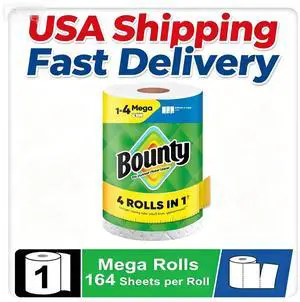 Bounty Paper Towels Select-A-Size White, 1 Mega Roll, 164 Sheets per Roll Bounty Paper Towels Select-A-Size White, 1 Mega Roll, 164 Sheets per Roll