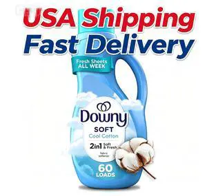 Downy Liquid Laundry Fabric Softener and Conditioner, Cool Cotton Scent, 44 fl oz, 60 Loads Downy Liquid Laundry Fabric Softener and Conditioner, Cool Cotton Scent, 44 fl oz, 60 Loads