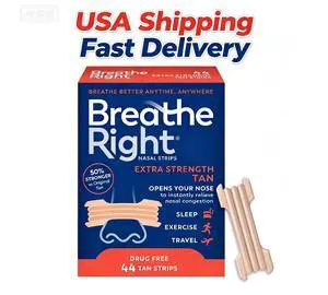 Breathe Right Nasal Strips, Tan Nasal Strips, Extra Strength, 44 Count Breathe Right Nasal Strips, Tan Nasal Strips, Extra Strength, 44 Count