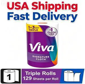 Viva Signature Cloth Paper Towels, 1 Triple Roll, 129 Sheets per Roll Viva Signature Cloth Paper Towels, 1 Triple Roll, 129 Sheets per Roll