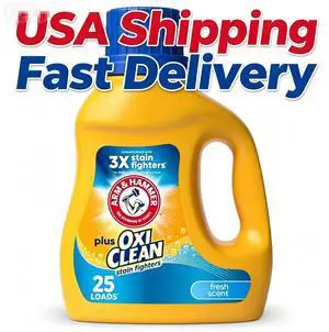 ARM & HAMMER Plus OxiClean Ultra Stain Fighters Liquid Laundry Detergent, Fresh Scent, 32.5 Fl Oz ARM & HAMMER Plus OxiClean Ultra Stain Fighters Liquid Laundry Detergent, Fresh Scent, 32.5 Fl Oz