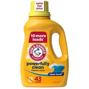 ARM & HAMMER Laundry Detergent Liquid, Clean Burst, 43 fl oz, 43 Loads ARM & HAMMER Laundry Detergent Liquid, Clean Burst, 43 fl oz, 43 Loads