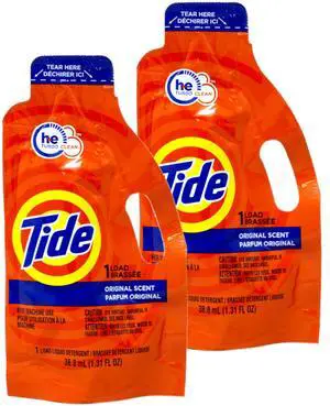 (2 pack) Tide Ultra Concentrated Laundry Detergent and Washing Soap, Travel Size, 1.31 fl oz (2 pack) Tide Ultra Concentrated Laundry Detergent and Washing Soap, Travel Size, 1.31 fl oz