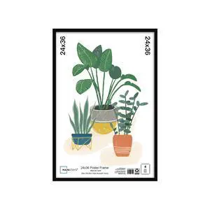 Mainstays 24x36 Black Flat Profile Wall Photo Frame Mainstays 24x36 Black Flat Profile Wall Photo Frame