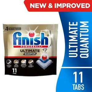 Finish Ultimate Quantum Dishwasher Pods, Dishwasher Detergent Dish Soap, 50% More Cleaning Power, 11 Count Finish Ultimate Quantum Dishwasher Pods, Dishwasher Detergent Dish Soap, 50% More Cleaning Power, 11 Count