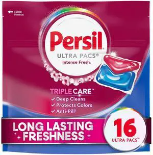 Persil Ultra Pacs Deep Clean Laundry Detergent, Intense Fresh, 16 Count Persil Ultra Pacs Deep Clean Laundry Detergent, Intense Fresh, 16 Count