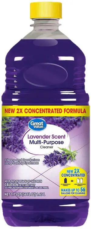 Great Value Concentrated Multi Purpose Cleaner, Lavender Scent, 56 fl oz Great Value Concentrated Multi Purpose Cleaner, Lavender Scent, 56 fl oz