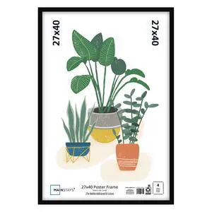 Mainstays 27x40 Picture Frame Black Flat Profile Wall Photo Frame Mainstays 27x40 Picture Frame Black Flat Profile Wall Photo Frame