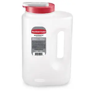 Rubbermaid Mixermate Leak-Resistant Pitcher, Clear, 3.8 Liter (1 Gallon), Plastic Rubbermaid Mixermate Leak-Resistant Pitcher, Clear, 3.8 Liter (1 Gallon), Plastic