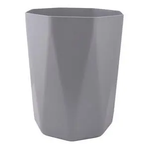 Mainstays 5 gal Gray Geometric Bathroom Wastebasket, Open Top, Polypropylene Plastic Mainstays 5 gal Gray Geometric Bathroom Wastebasket, Open Top, Polypropylene Plastic