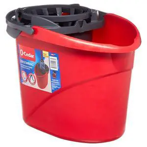 O-Cedar QuickWring 2.5 Gallon Mop Bucket with Wringer, Red O-Cedar QuickWring 2.5 Gallon Mop Bucket with Wringer, Red