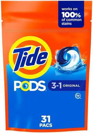 Tide PODS Laundry Detergent Packs, Original Scent, 31 Count Tide PODS Laundry Detergent Packs, Original Scent, 31 Count