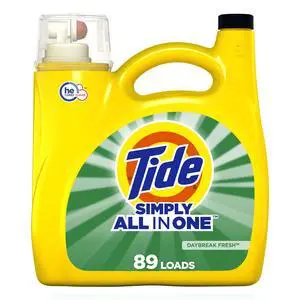 Tide Simply Laundry Detergent Liquid, Daybreak Fresh, 117 fl oz, 89 Loads Tide Simply Laundry Detergent Liquid, Daybreak Fresh, 117 fl oz, 89 Loads