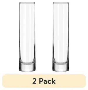(2 pack) Libbey Clear Glass Cylinder Floral Bud Vase, 7.5 in. (2 pack) Libbey Clear Glass Cylinder Floral Bud Vase, 7.5 in.